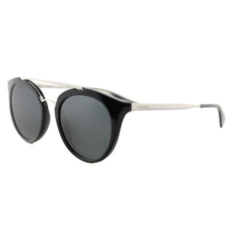 prada pr23ss|Prada Cinema PR23SS 1AB1A1 Unisex Round Sunglasses Black .